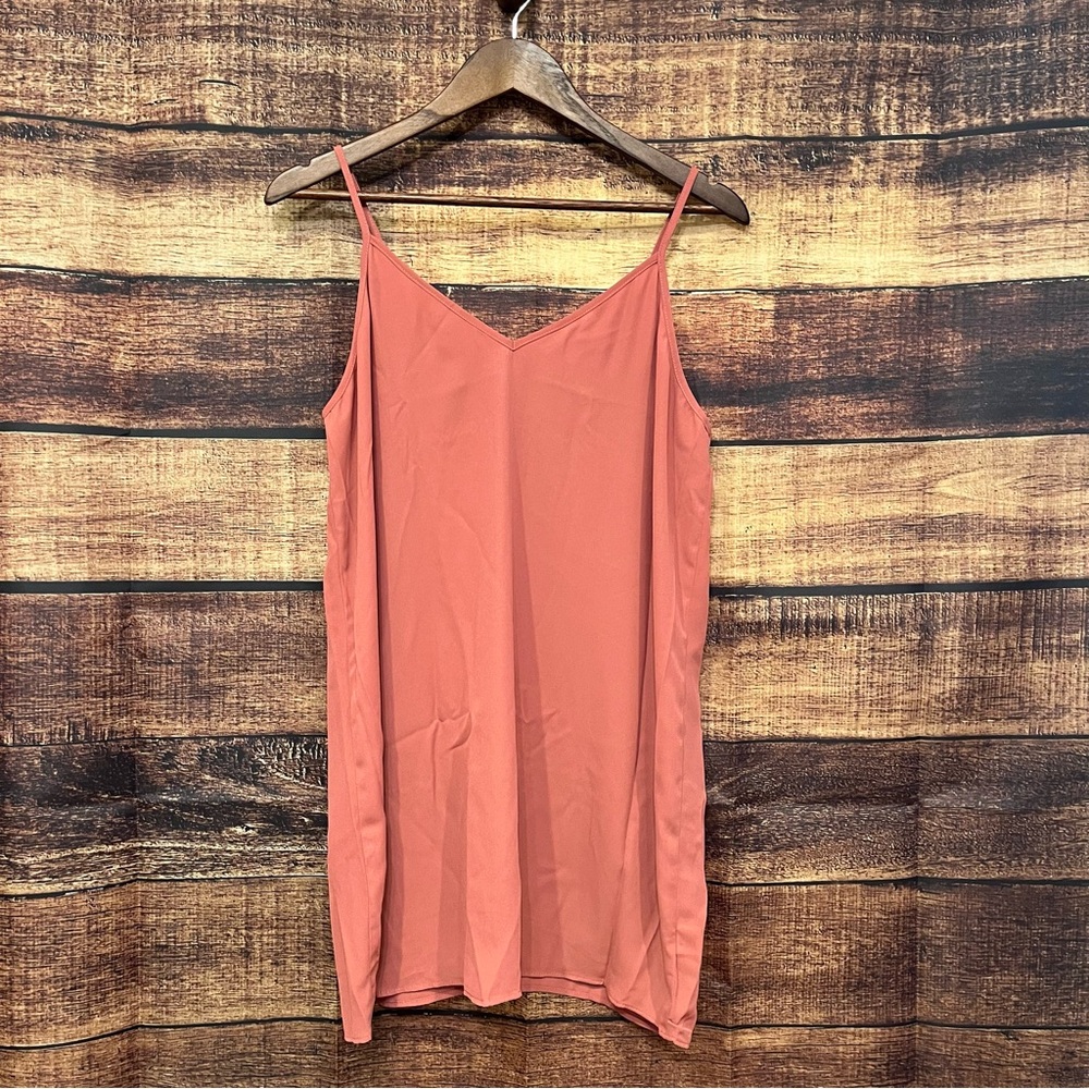 Mauve Tiered Midi Shift Dress Three Eighty Two Size Large - Picture 6 of 8